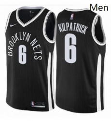 Mens Nike Brooklyn Nets 6 Sean Kilpatrick Authentic Black NBA Jersey City Edition