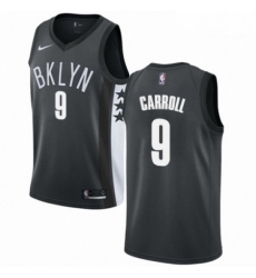 Mens Nike Brooklyn Nets 9 DeMarre Carroll Swingman Gray NBA Jersey Statement Edition 