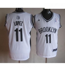 Nets 11 Brook Lopez White Home Stitched NBA Jersey 