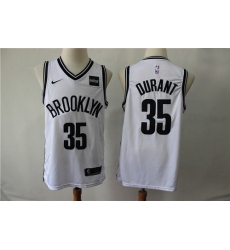Nets 35 Kevin Durant White Nike Swingman Jersey