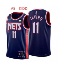 Nets #5 KIDD Navy Jersey