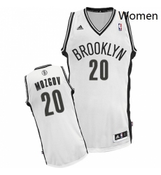 Womens Adidas Brooklyn Nets 20 Timofey Mozgov Swingman White Home NBA Jersey