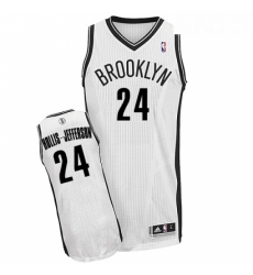 Womens Adidas Brooklyn Nets 24 Rondae Hollis Jefferson Authentic White Home NBA Jersey
