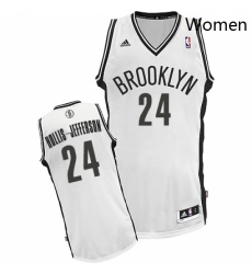 Womens Adidas Brooklyn Nets 24 Rondae Hollis Jefferson Swingman White Home NBA Jersey