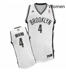 Womens Adidas Brooklyn Nets 4 Jahlil Okafor Swingman White Home NBA Jersey 