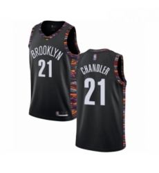 Womens Brooklyn Nets 21 Wilson Chandler Swingman Black Basketball Jersey 2018 19 City Edition 