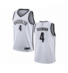 Womens Brooklyn Nets 4 Henry Ellenson Swingman White Basketball Jersey Association Edition 