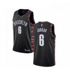 Womens Brooklyn Nets 6 DeAndre Jordan Swingman Black Basketball Jersey 2018 19 City Edition