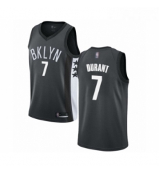 Womens Brooklyn Nets 7 Kevin Durant Authentic Gray Basketball Jersey Statement Edition 