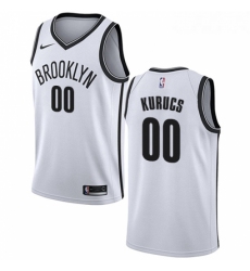 Womens Nike Brooklyn Nets 00 Rodions Kurucs Swingman White NBA Jersey Association Edition 