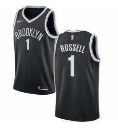 Womens Nike Brooklyn Nets 1 DAngelo Russell Swingman Black Road NBA Jersey Icon Edition