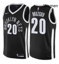 Womens Nike Brooklyn Nets 20 Timofey Mozgov Swingman Black NBA Jersey City Edition