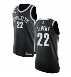 Womens Nike Brooklyn Nets 22 Caris LeVert Authentic Black Road NBA Jersey Icon Edition