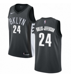 Womens Nike Brooklyn Nets 24 Rondae Hollis Jefferson Swingman Gray NBA Jersey Statement Edition