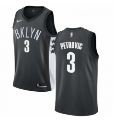Womens Nike Brooklyn Nets 3 Drazen Petrovic Swingman Gray NBA Jersey Statement Edition
