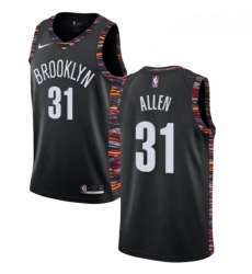 Womens Nike Brooklyn Nets 31 Jarrett Allen Swingman Black NBA Jersey 2018 19 City Edition 