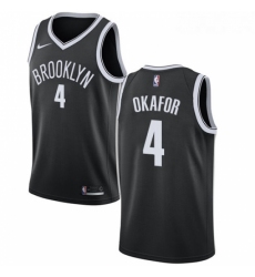 Womens Nike Brooklyn Nets 4 Jahlil Okafor Swingman Black Road NBA Jersey Icon Edition 