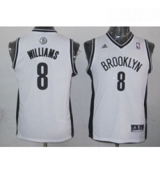 Nets 8 Deron Williams White Stitched Youth NBA Jersey