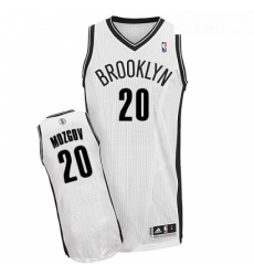 Youth Adidas Brooklyn Nets 20 Timofey Mozgov Authentic White Home NBA Jersey