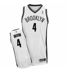 Youth Adidas Brooklyn Nets 4 Jahlil Okafor Authentic White Home NBA Jersey 