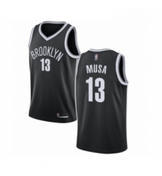 Youth Brooklyn Nets 13 Dzanan Musa Authentic Black Basketball Jersey Icon Edition 