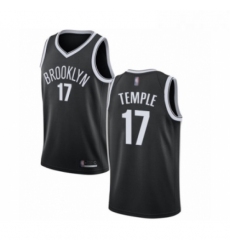 Youth Brooklyn Nets 17 Garrett Temple Authentic Black Basketball Jersey Icon Edition 