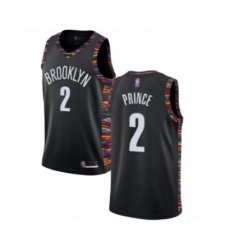 Youth Brooklyn Nets 2 Taurean Prince Swingman Black Basketball Jersey 2018 19 City Edition 