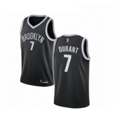 Youth Brooklyn Nets 7 Kevin Durant Authentic Black Basketball Jersey Icon Edition 