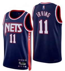 Youth Brooklyn Nets Kevin Irving #11 Blue 75TH Anniversary jersey