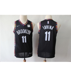 Youth Nets 11 Kyrie Irving Black Youth City Edition Nike Swingman Jersey