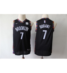 Youth Nets 7 Kevin Durant Black Youth City Edition Nike Swingman Jersey