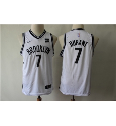 Youth Nets 7 Kevin Durant White Youth Nike Swingman Jersey