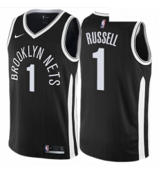 Youth Nike Brooklyn Nets 1 DAngelo Russell Swingman Black NBA Jersey City Edition