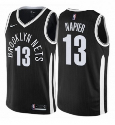 Youth Nike Brooklyn Nets 13 Shabazz Napier Swingman Black NBA Jersey City Edition 