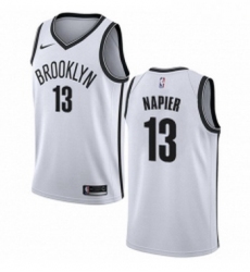Youth Nike Brooklyn Nets 13 Shabazz Napier Swingman White NBA Jersey Association Edition 