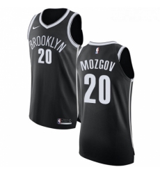 Youth Nike Brooklyn Nets 20 Timofey Mozgov Authentic Black Road NBA Jersey Icon Edition