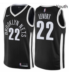 Youth Nike Brooklyn Nets 22 Caris LeVert Swingman Black NBA Jersey City Edition