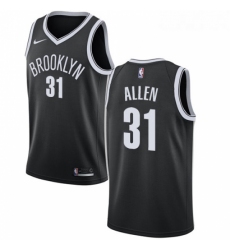 Youth Nike Brooklyn Nets 31 Jarrett Allen Swingman Black Road NBA Jersey Icon Edition 