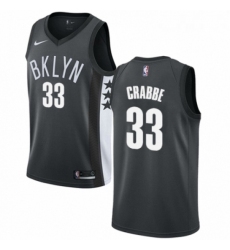 Youth Nike Brooklyn Nets 33 Allen Crabbe Authentic Gray NBA Jersey Statement Edition 