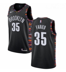 Youth Nike Brooklyn Nets 35 Kenneth Faried Swingman Black NBA Jersey 2018 19 City Edition 