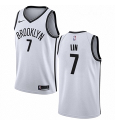 Youth Nike Brooklyn Nets 7 Jeremy Lin Swingman White NBA Jersey Association Edition