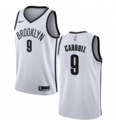 Youth Nike Brooklyn Nets 9 DeMarre Carroll Authentic White NBA Jersey Association Edition 