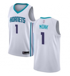 Hornets  1 Malik Monk White Basketball Jordan Swingman Association Edition Jersey