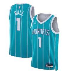 Men Charlotte Hornets #1 LaMelo Ball Blue Stitched NBA Jersey