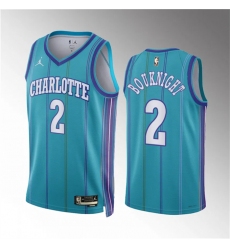 Men Charlotte Hornets 2 James Bouknight Teal 2023 24 Classic Edition Stitched Basketball Jersey