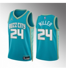 Men Charlotte Hornets 24 Brandon Miller Teal 2023 24 City Edition Stitched Basketball Jersey
