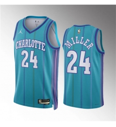 Men Charlotte Hornets 24 Brandon Miller Teal 2023 24 Classic Edition Stitched Basketball Jersey