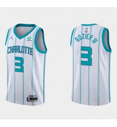 Men Charlotte Hornets 3 Terry Rozier III White Stitched Basketball Jersey