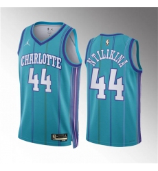 Men Charlotte Hornets 44 Frank Ntilikina Teal 2023 24 Classic Edition Stitched Basketball Jersey