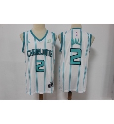 Men Nike Charlotte Hornets 2 LaMelo Ball White NBA Jordan Swingman 2021 Jordan Brand Jersey